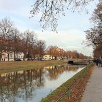 Nymphenburg Palace Canal with Ludwig Ferdinand Bridge