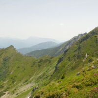 der Schwarzkogel und die Stellmauer vom Goldkogel aus gesehen