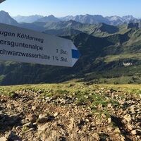 Abstieg vom Plateau zur Ifersguntenalpe