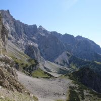 Blick zurück zur Südwandhütte