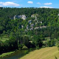 Blick auf die Teufelslochfelsen