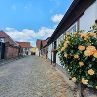 Straßenszene in der Hansestadt Tangermünde