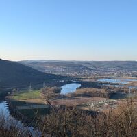Blick ins Wesertal vom Rotsberg nahe Herstelle 