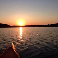 Sonnenuntergang auf dem Zeulenrodaer Meer