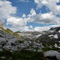 Blick in die Karstlandschaft Gruoben