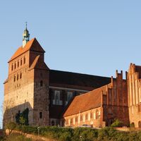 Blick auf den Dom St. Marien zu Havelberg mit angeschlossenem Prignitzmuseum Havelberg