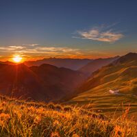 Sonnenuntergang bei Alp Gritsch