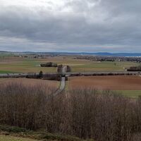 Blick vom Grüner Heiner in Richtung Autobahn