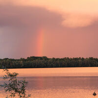 Ein Gewitter am Reeser Meer im Anmarsch