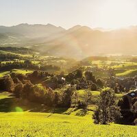 Ausblick vom Berghof Fetz am Bödele in den Bregenzerwald
