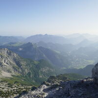 Blick nach Norden in die Chiemgauer Alpen