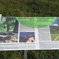 Informationsschild entlang der Strecke