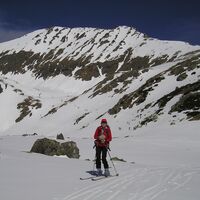 Abfahrt Kleiner Bösenstein, im Hintergrund das Elendkar mit dem Gr. Bösenstein
