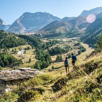 Blick von der Trift Richtung Fletschhorn und Laggin