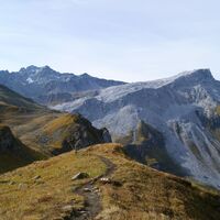 Blick zum Rätschenhorn (2.703m)