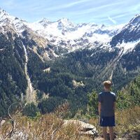 Blick in den Obertaler Talschluss Richtung Samspitze und Sandspitze