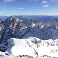 Große Keilspitze, Hochstadel und rechts in weiß die Kleine Sandspitze