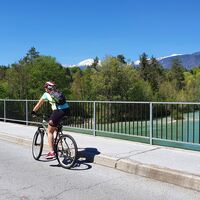Die Brücke über den Fluss Sava