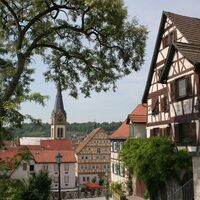 Stadtansicht Kirchturm Rathaus | Möckmühl | HeilbronnerLand