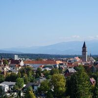 Blick auf Judenburg beim Abstieg