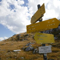 In der Windscharte angekommen, ab jetzt gehts fast nur mehr bergab