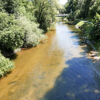 Europahof-Brücke: Blick auf die Vöckla