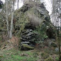 Abstieg vom hohen ersten Fels