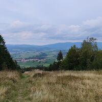 Blick über die Skipiste nach Heindlschlag