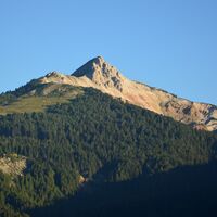 Weißhorn am Abend von Weißenstein aus gesehen