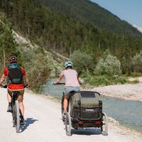 Biketour mit Kinderanhänger im Hinterautal