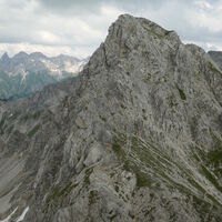 Rückblick zur Oberstdorfer Hammerspitze