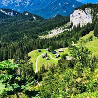 Blick auf die Hütteneckalm