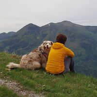 Sedlo vrh Bače – Blick auf den Porezen