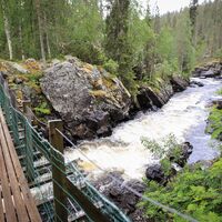 Hängebrücke Taivalköngäs im Nationalpark Oulanka