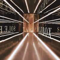 Surreal mirror aisle as the entrance 