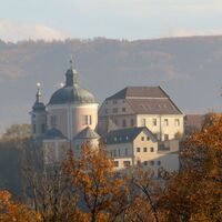 Ausblick auf die Wallfahrtskirche Christkindl