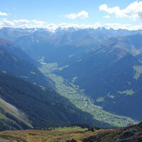 Blick Richtung Silvretta. Im Tal St. Gallenkirch-Gortipohl.
