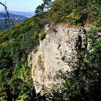 Muschelkalk-Abbruchwand Plessefelsen bei Wanfried