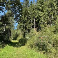 .. mit dauergeparktem Traktor am Wegesrand