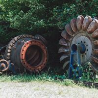 Historische Überreste der Bergwerke im Val Imperina