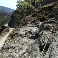 Abstieg über dem Vogelbergsteig
