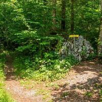 Wegweiser zum Wasserfall