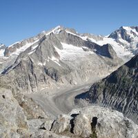 Blick vom Gipfel Sparrhorn Richtung Oberaletsch
