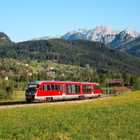 Unterwegs mit der Bahn in Pfronten im Allgäu