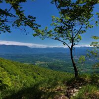 Blick auf den Weg zur Kreuz von Innimond