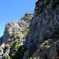 Blick hoch zur Höllentalaussicht