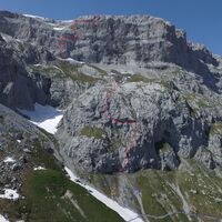 Verlauf Familien-Klettersteig Partnunblick (unterer Sektor)