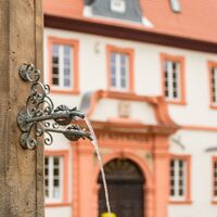 Otterberg-Altes Stadthaus (Touristik) mit Brunnen