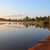Stausee Losheim bei Sonnenuntergang