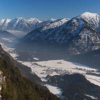 Schneeschuhwanderung Pürschlinghaus - Blick ins Graswangtal